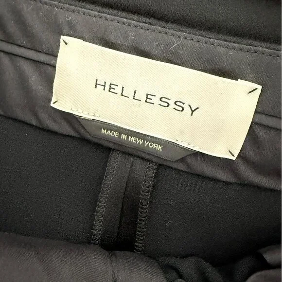 Hellessy Black Kooning satin trousers with shirttail overlay, size 4 - Picture 12 of 16